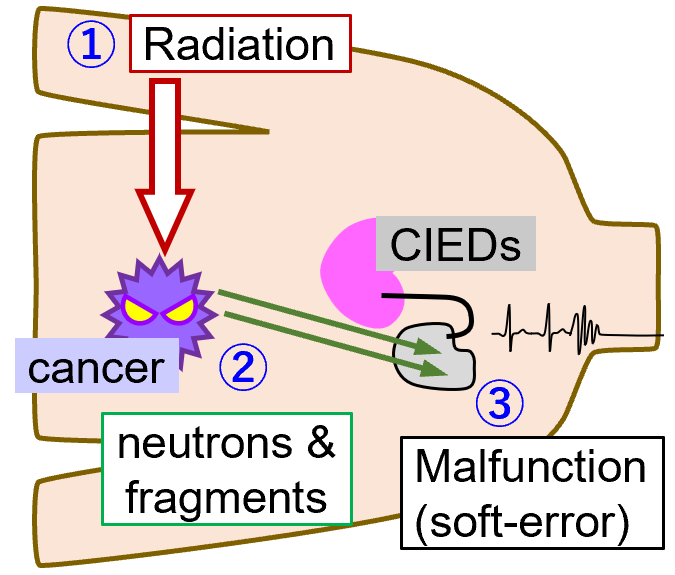 Neutron-induced soft error process.
